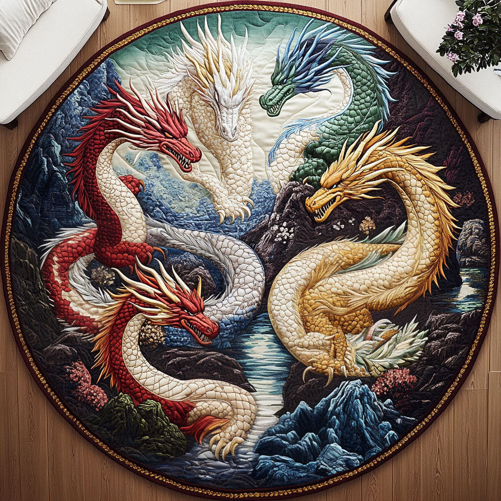 Dragons Breath Quilted Round Mat NCU0PT5585