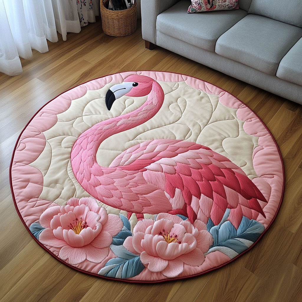 Graceful Beauty Quilted Round Mat NCU0NT4938