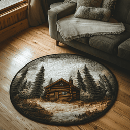 Cozy Timber Quilted Round Mat NCU0DK4759