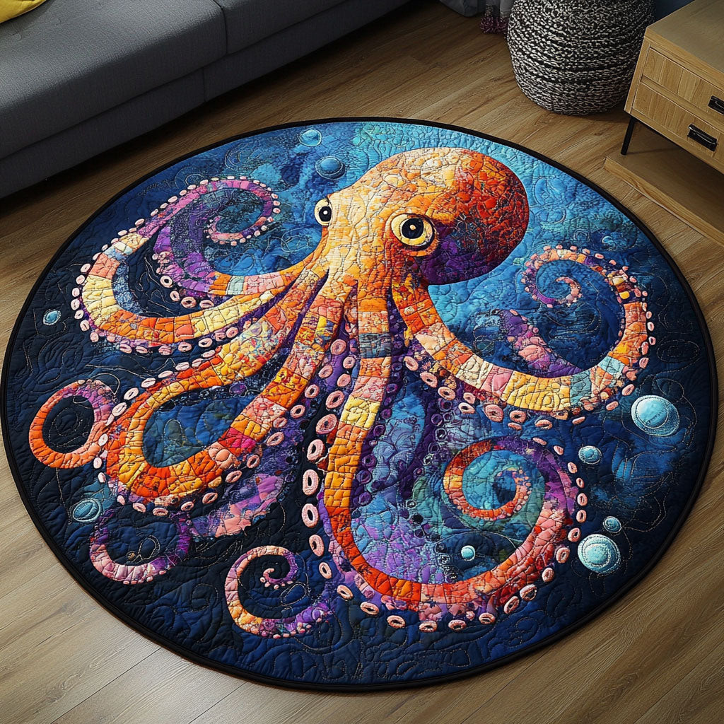 Cosmic Tentacles Quilted Round Mat NCU0NT4834