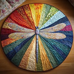 Rainbow Flight Quilted Round Mat NCU0NT3828