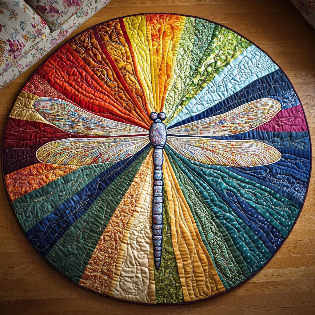 Rainbow Flight Quilted Round Mat NCU0NT3828
