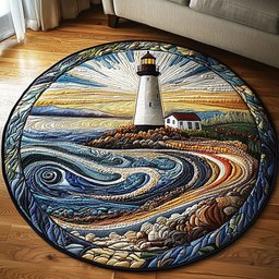 Radiant Waves Quilted Round Mat NCU0NT5469