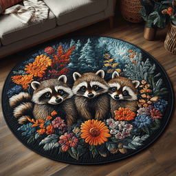 Forest Whispers Quilted Round Mat NCU0DV4103