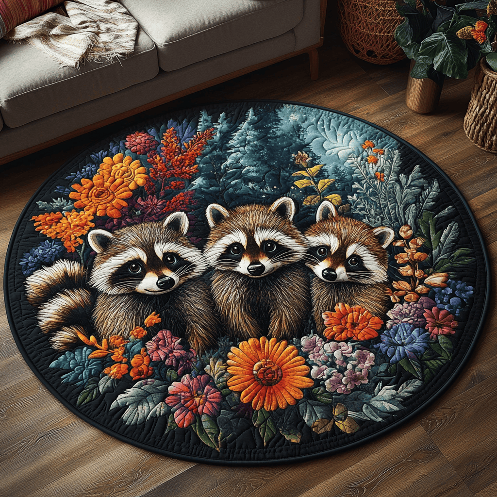 Forest Whispers Quilted Round Mat NCU0DV4103