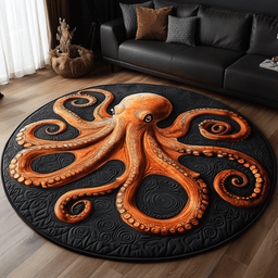 Octopus Quilted Round Mat NCU0VT128