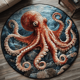 Octopus Quilted Round Mat NCU0VT128