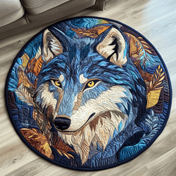 Wild Howl Quilted Round Mat NCU0DK6709