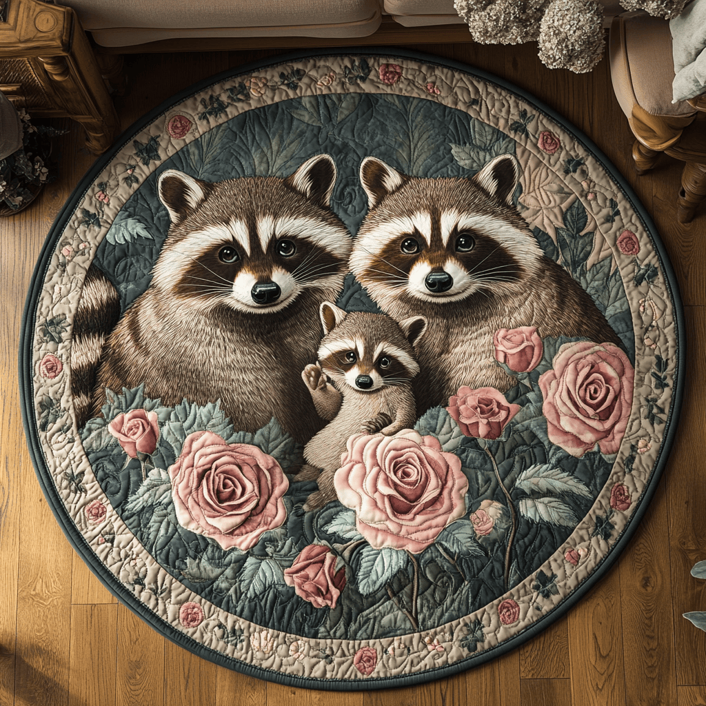 Meadow Mischief Quilted Round Mat NCU0DV4105