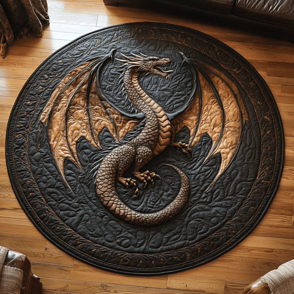 Sapphire Claw Quilted Round Mat NCU0DV3106