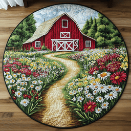 Country Bloom Quilted Round Mat NCU0VH4912