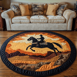 Western Trails Quilted Round Mat NCU0DK7140