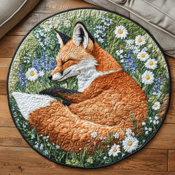 Fox Nest Quilted Round Mat NCU0VH4878