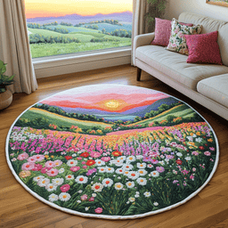 Scenic Vista Quilted Round Mat NCU0DK7179