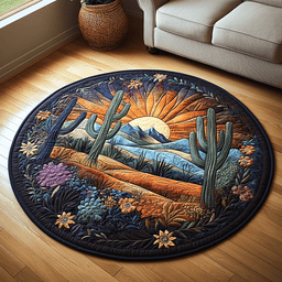 Desert Bloom Quilted Round Mat NCU0DV5104