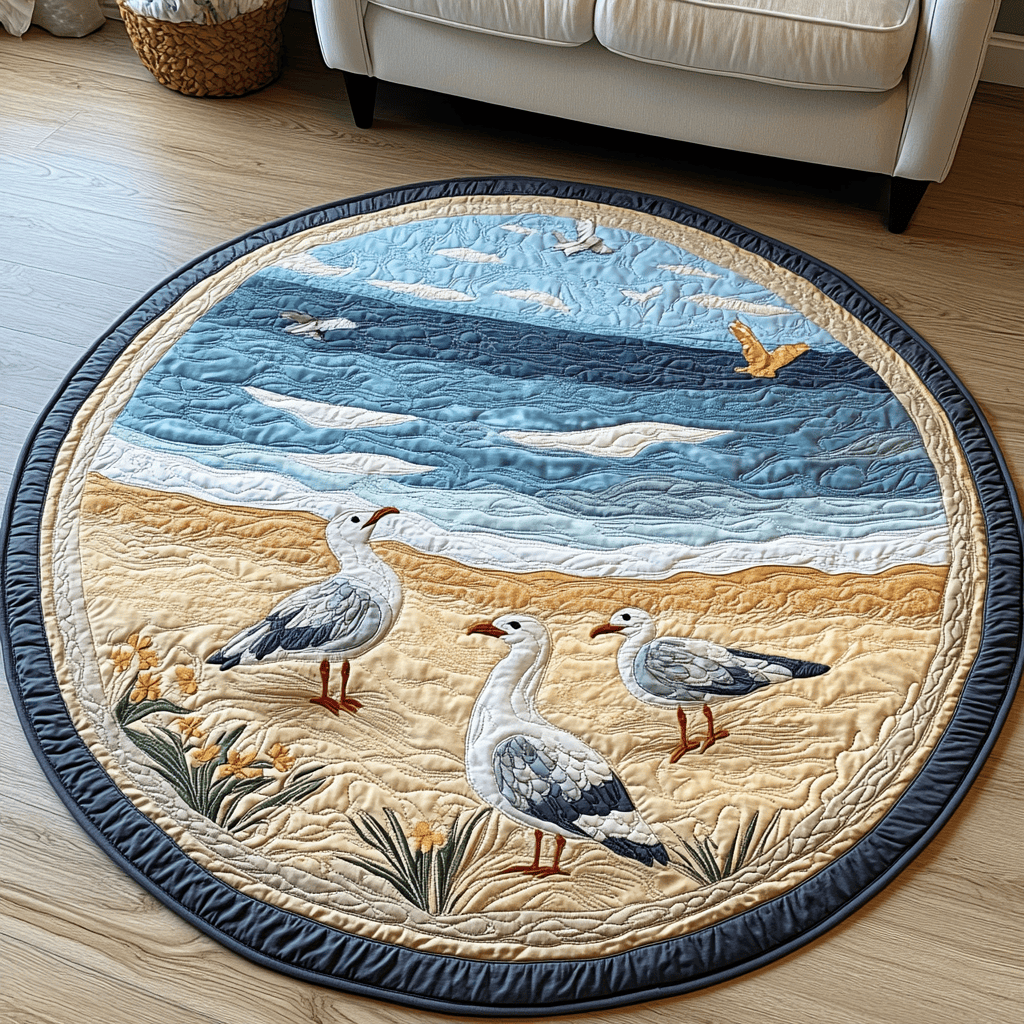 Skyward Soar Quilted Round Mat NCU0DK6749