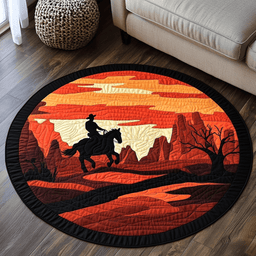 Rodeo Spirit Quilted Round Mat NCU0DK7139