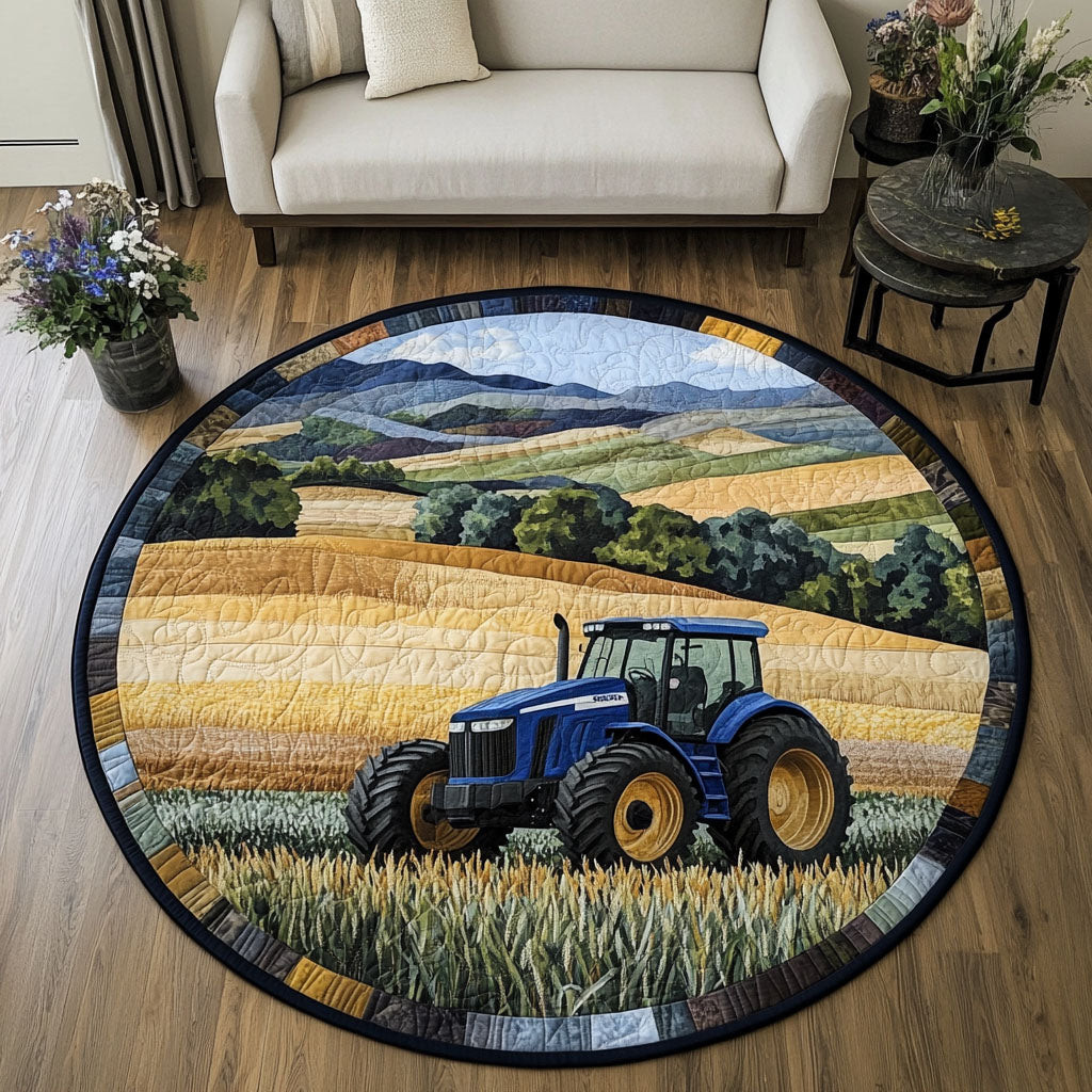 Tractor Pathway Quilted Round Mat NCU0PT6373