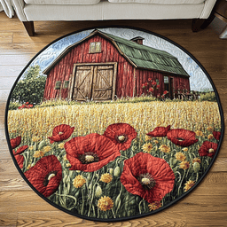 Poppy Lane Quilted Round Mat NCU0VH4911