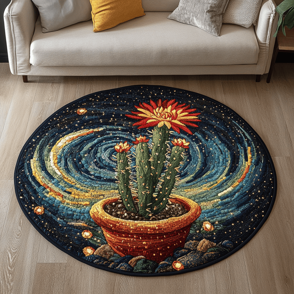 Wild Roots Quilted Round Mat NCU0DK6906