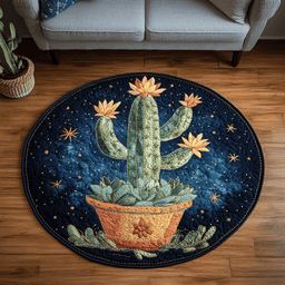 Oasis Green Quilted Round Mat NCU0DK6908