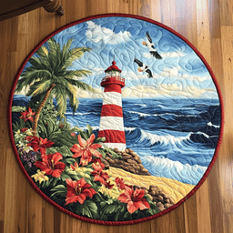Ocean Beacon Quilted Round Mat NCU0VH4665