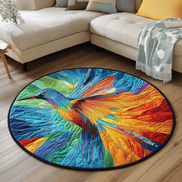 Vibrant Hover Quilted Round Mat NCU0DK6679