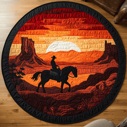 Wild West Quilted Round Mat NCU0DK7138