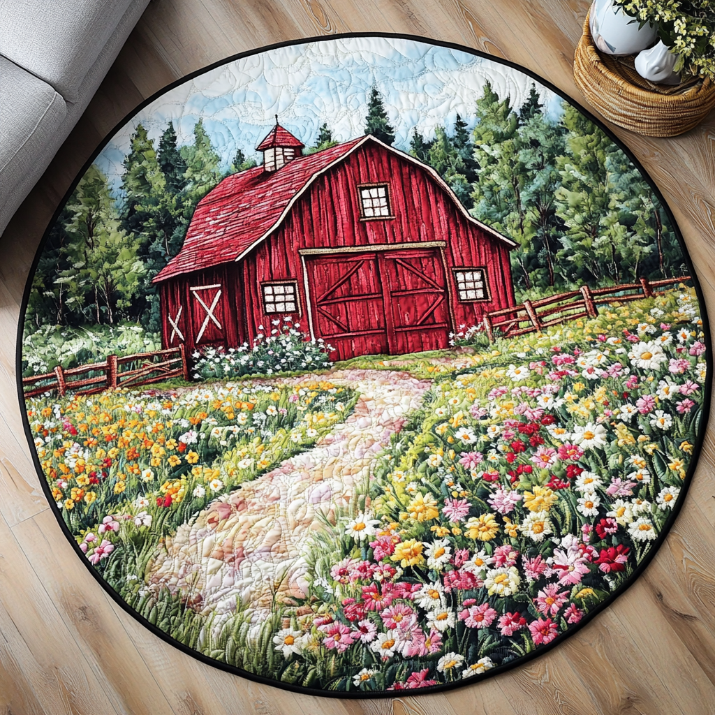 Wild Harvest Quilted Round Mat NCU0VH4909
