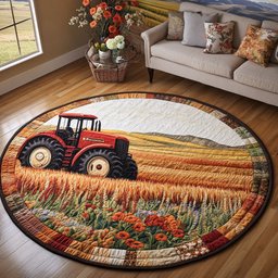 Harvest Journey Quilted Round Mat NCU0PT6368