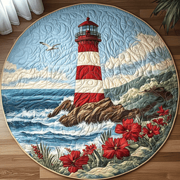 Harbor Light Quilted Round Mat NCU0VH4662