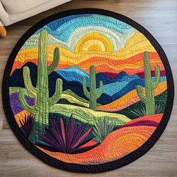 Desert Mirage Quilted Round Mat NCU0DK6904
