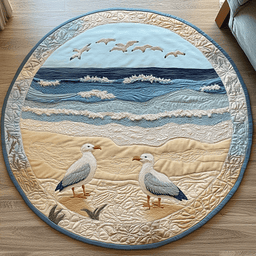 Ocean Glide Quilted Round Mat NCU0DK6748