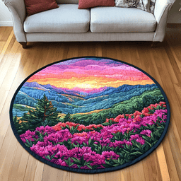 Nature Beauty Quilted Round Mat NCU0DK7100