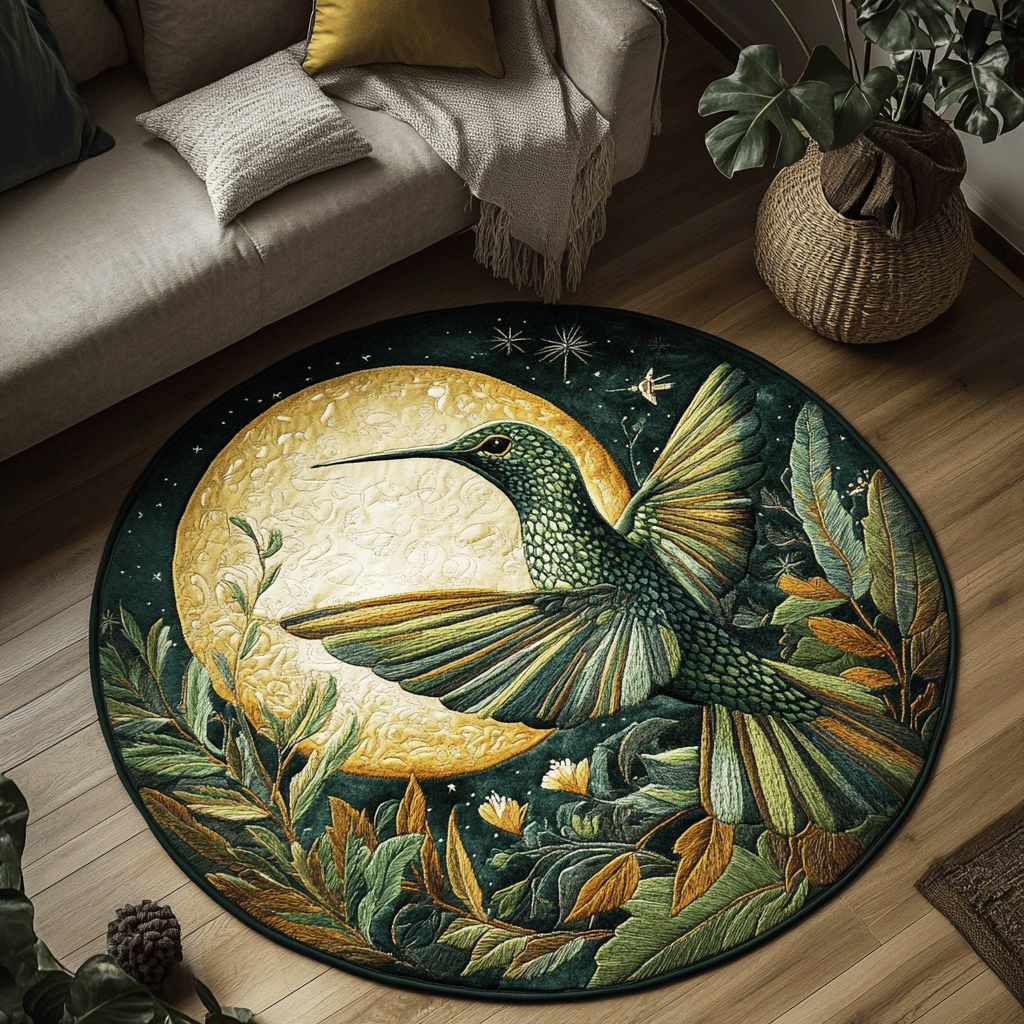 Feathered Flight Quilted Round Mat NCU0DK6675