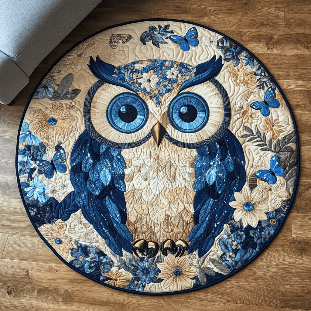 Wild Wisdom Quilted Round Mat NCU0VH4776