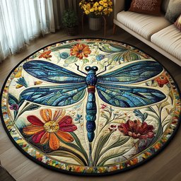 Watercolor Wings Quilted Round Mat NCU0PT5012