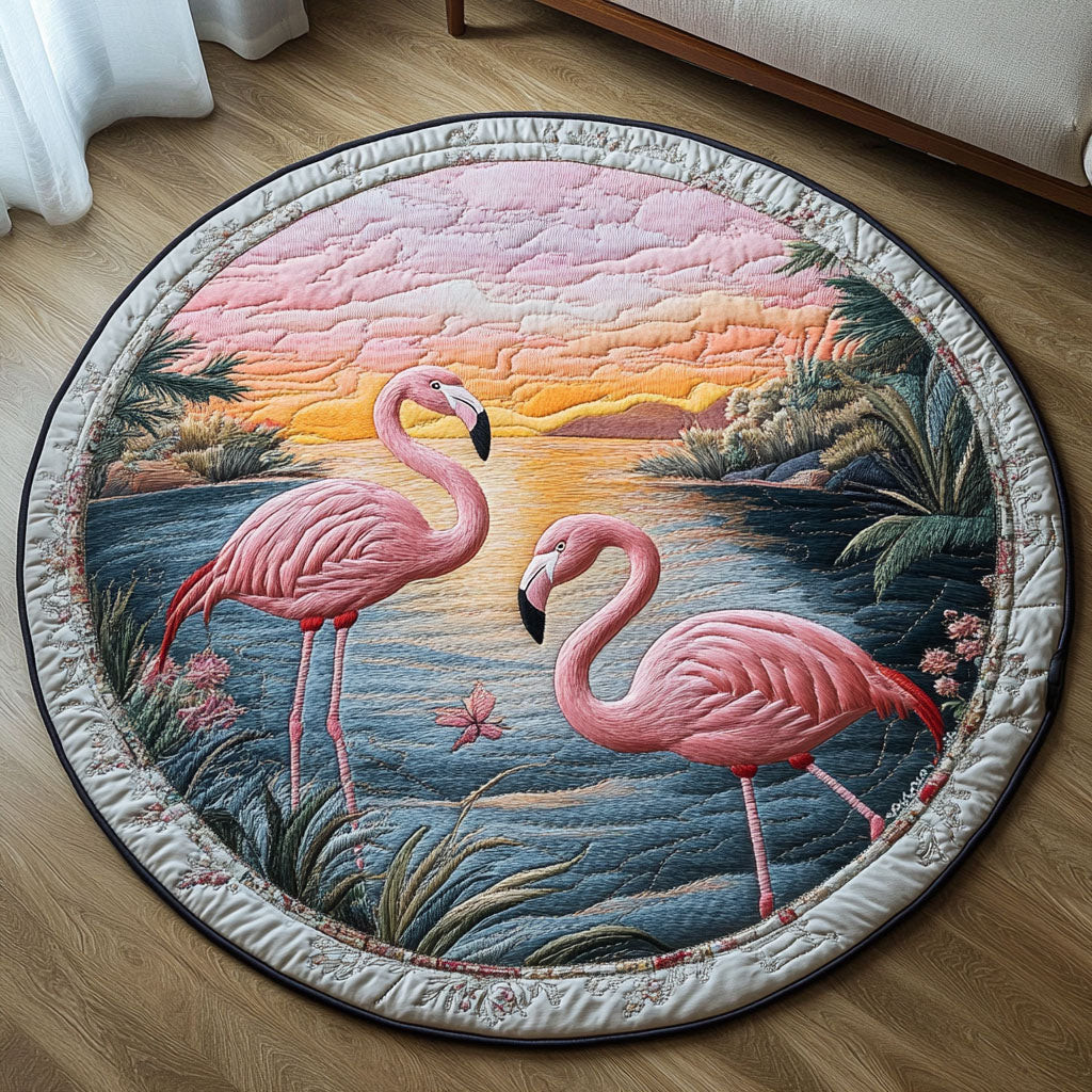 Sunset Dream Quilted Round Mat NCU0NT4945