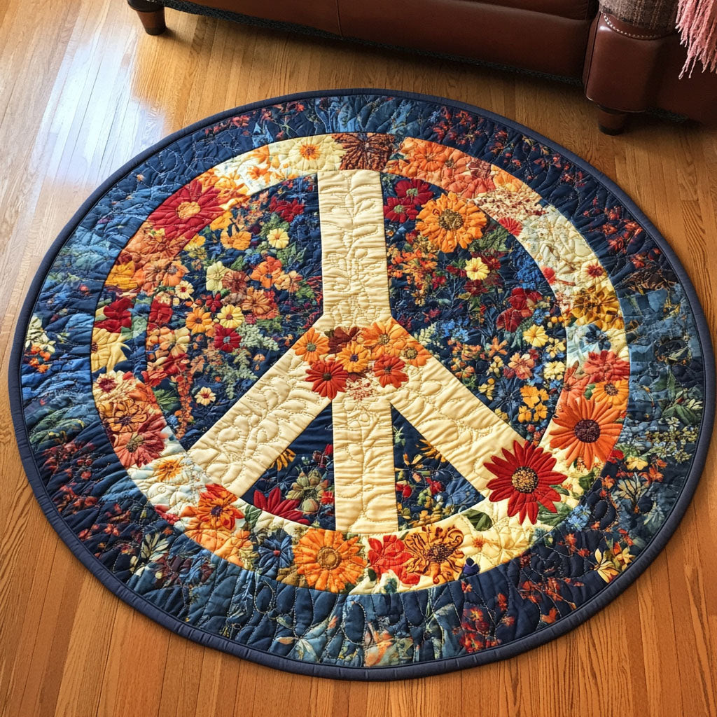 Floral Unity Quilted Round Mat NCU0NT5003