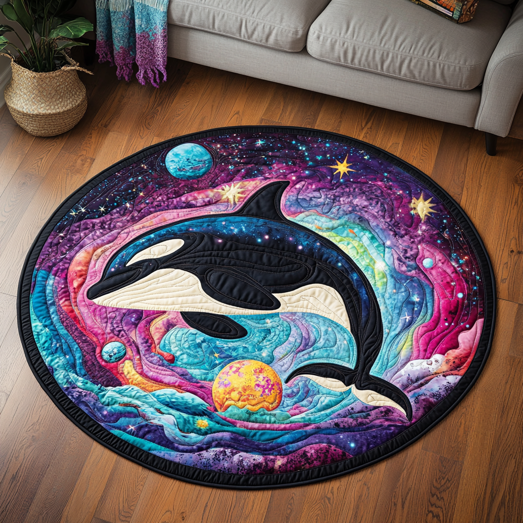 Stellar Orca Quilted Round Mat NCU0VH4206