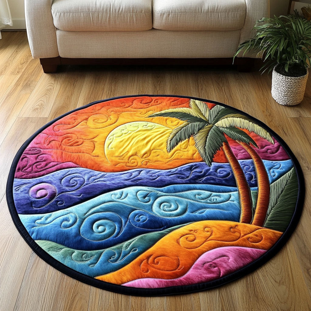 Tropical Paradise Quilted Round Mat NCU0NT5571