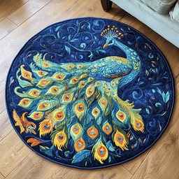 Majestic Feathers Quilted Round Mat NCU0DK5400