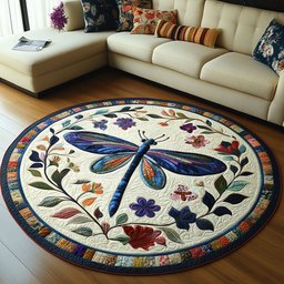 Tranquil Flight Quilted Round Mat NCU0PT5010