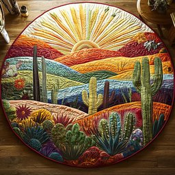 High Desert Beauty Quilted Round Mat NCU0PT4706