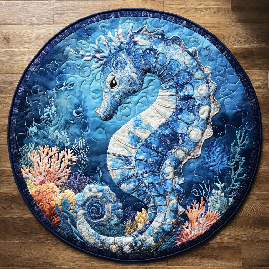 Blue Ocean Guardian Quilted Round Mat NCU0NT4844
