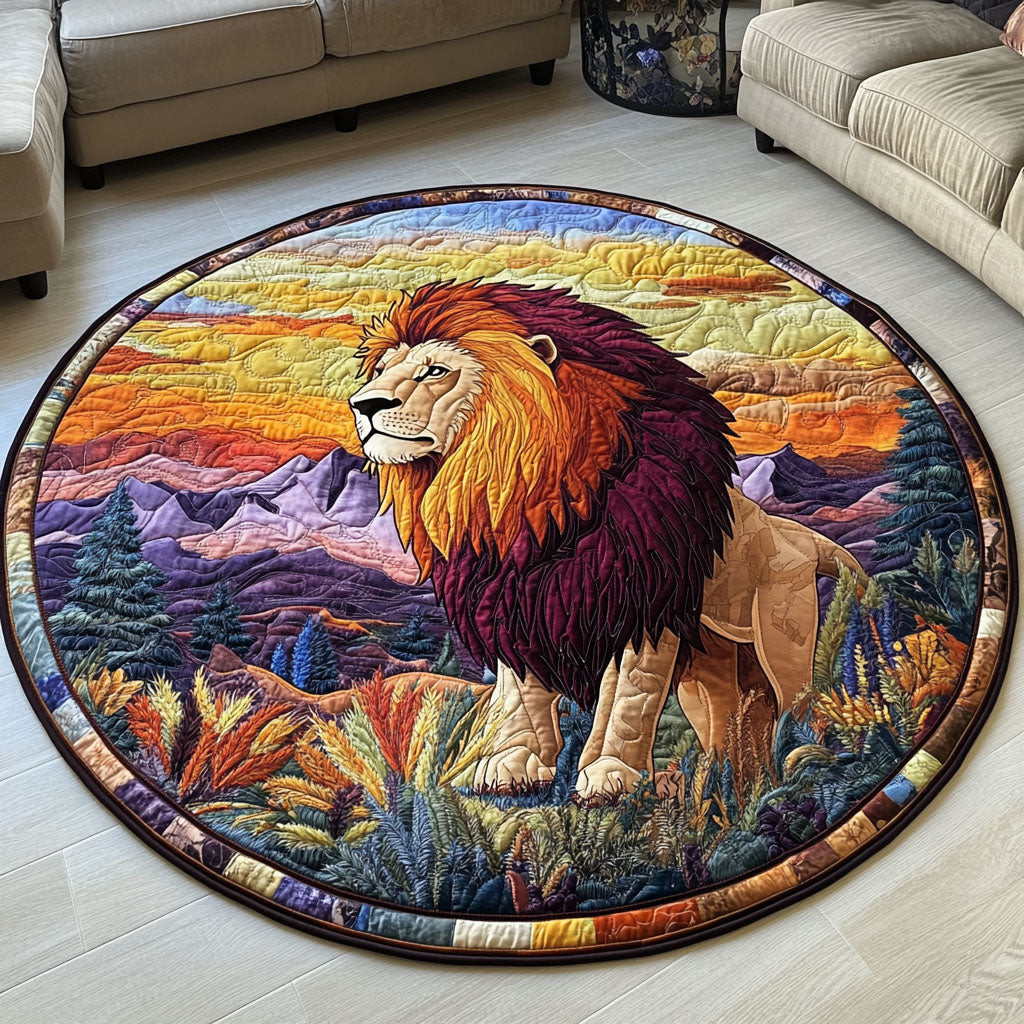 Roaring Lion Sunset Quilted Round Mat NCU0PT5509