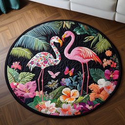 Love In The Wild Quilted Round Mat NCU0NT4940