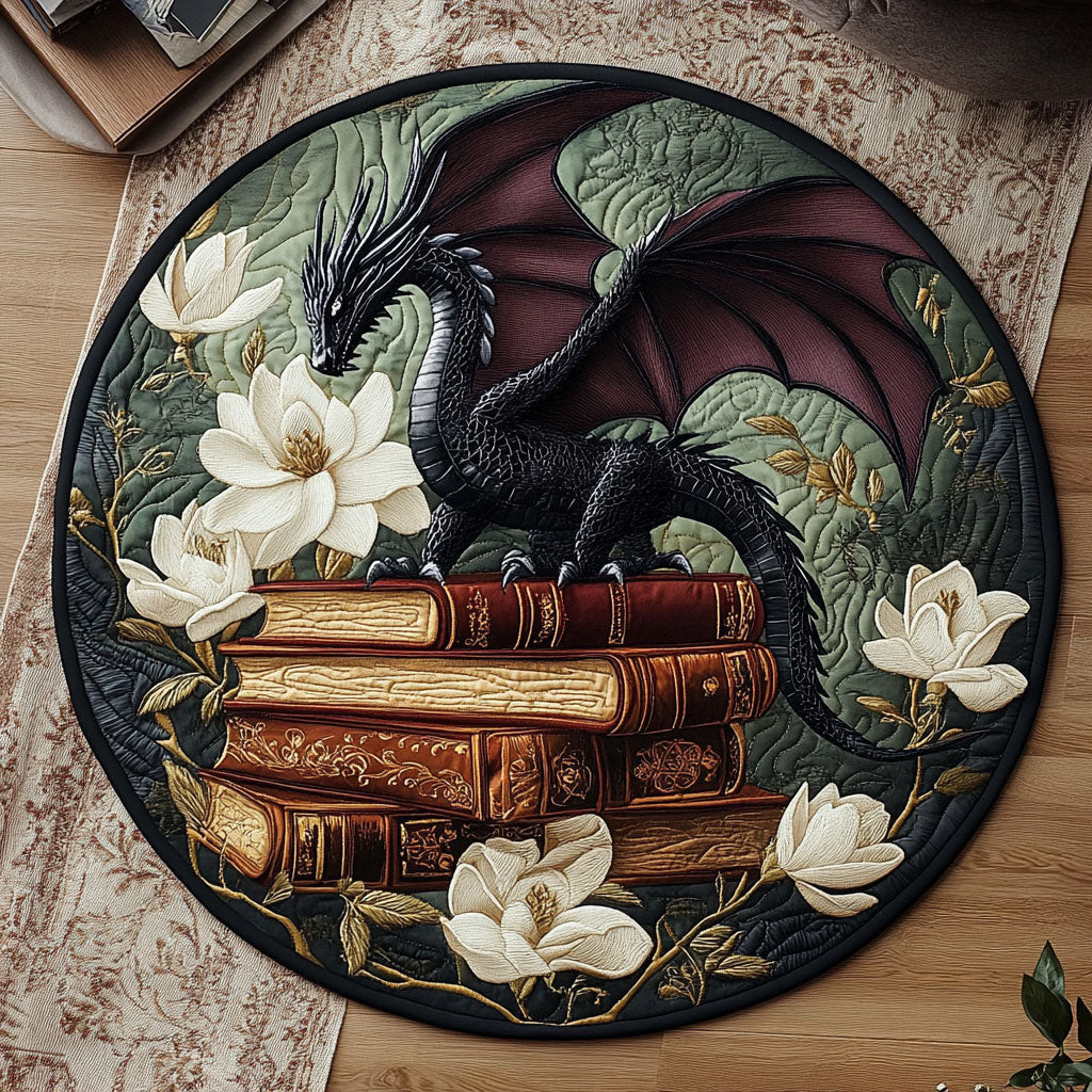 Mystical Dragon Quilted Round Mat NCU0PT5591