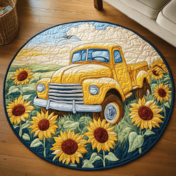 Floral Journey Quilted Round Mat NCU0VH4287
