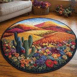 Saguaro Spirit Quilted Round Mat NCU0DV4111